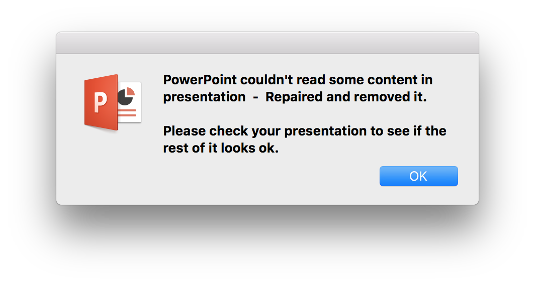 presentation error means