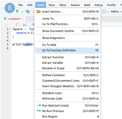 Navigating Code In The RStudio IDE Posit Support