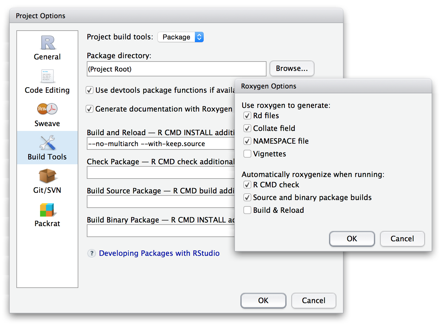 Go build package. Install packages r Studio. R package. Documentation package. R code.